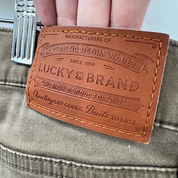 Lucky Brand Jeans Mens 33x30 (34x29 ACTUAL) 223 Straight Sateen Cocoa Brown - Picture 4 of 10